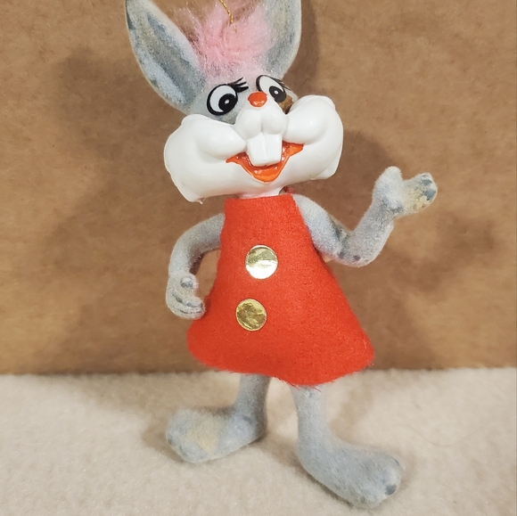 Vintage Flocked Honey Bunny Ornament - Picture 14 of 16